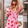 Island Sunsets Wrap Dress In Pink Image - 1