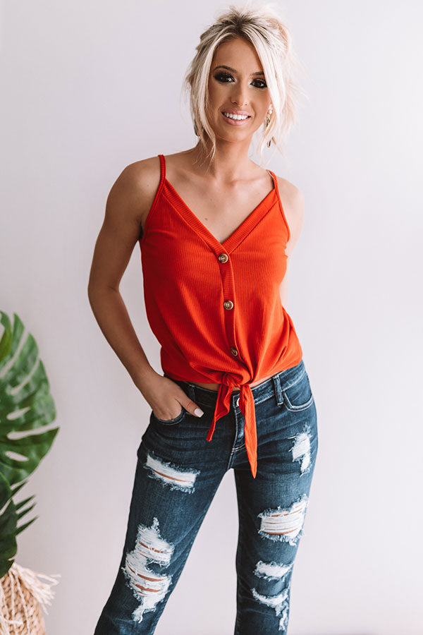 Concerts And Cocktails Tie Tank In Red Image - 2