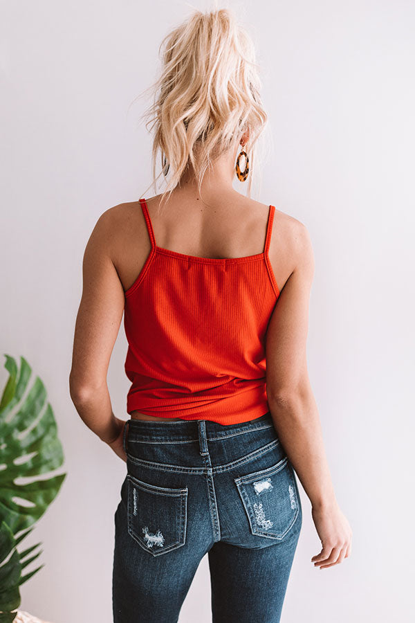 Concerts And Cocktails Tie Tank In Red Image - 5