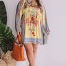 Sips And Sights Floral Babydoll Dress In Yellow  Curves Image - 1