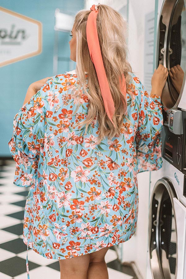 Floral Crush Overlay In Sky Blue  Curves Image - 2