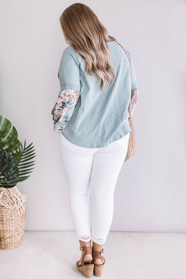 Staying Chic Shift Top In Deep Aqua  Curves Image - 5