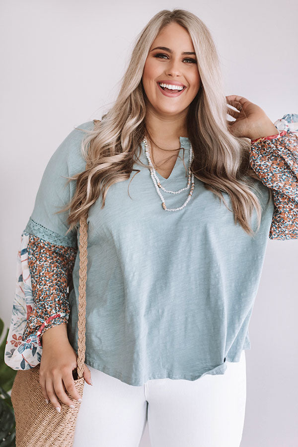 Staying Chic Shift Top In Deep Aqua  Curves Image - 2