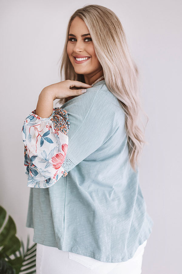 Staying Chic Shift Top In Deep Aqua  Curves Image - 4