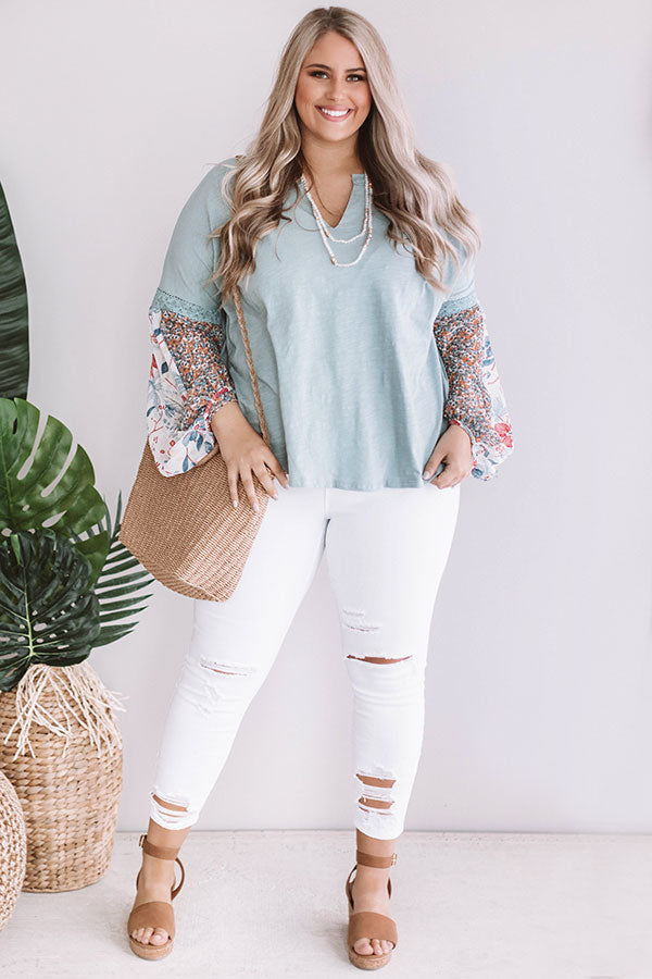Staying Chic Shift Top In Deep Aqua  Curves Image - 1