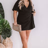 Calls For Celebration Wrap Romper In Black Curves Image - 1