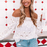 Brunch Club Eyelet Top In White Image - 1