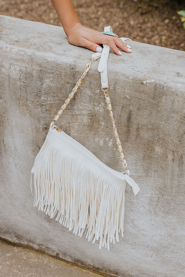Right On Cue Fringe Crossbody In Pink • Impressions Online Boutique