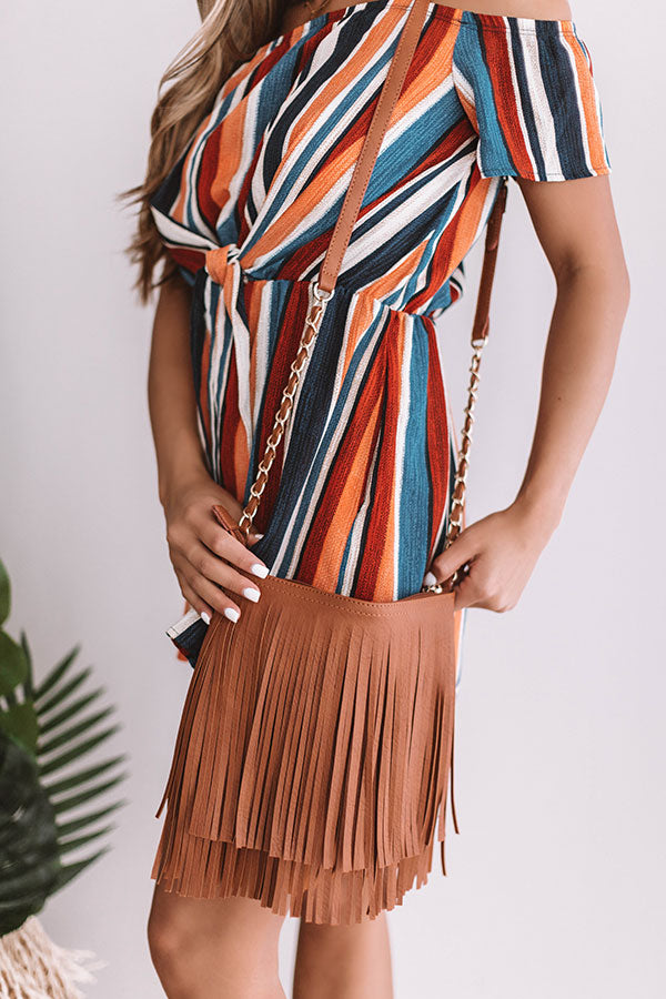 Right On Cue Fringe Crossbody In Brown Image - 1