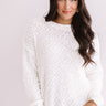 So In Love Knit Shift Sweater In Ivory Image - 1