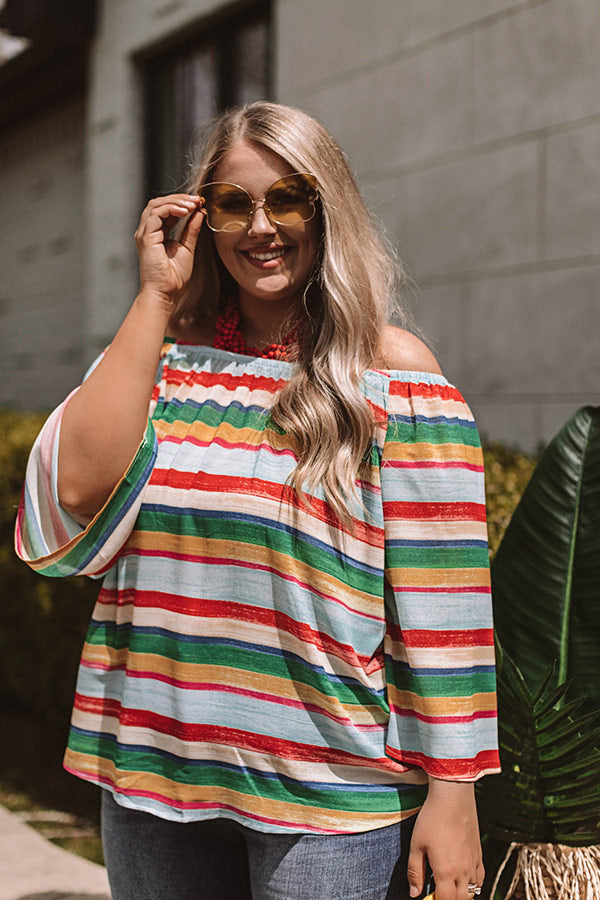 Snow Cones and Kisses Off Shoulder Top Curves Image - 2