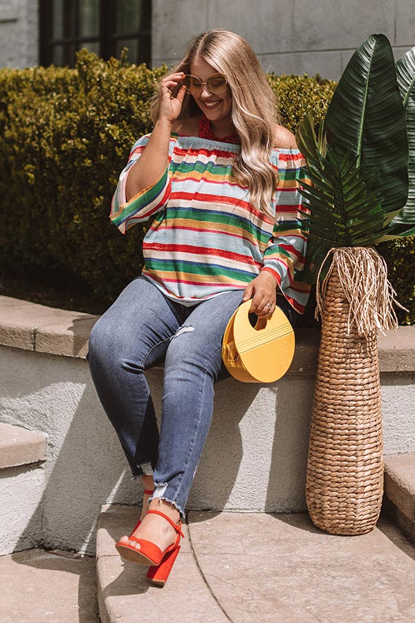 Snow Cones and Kisses Off Shoulder Top Curves Image - 1