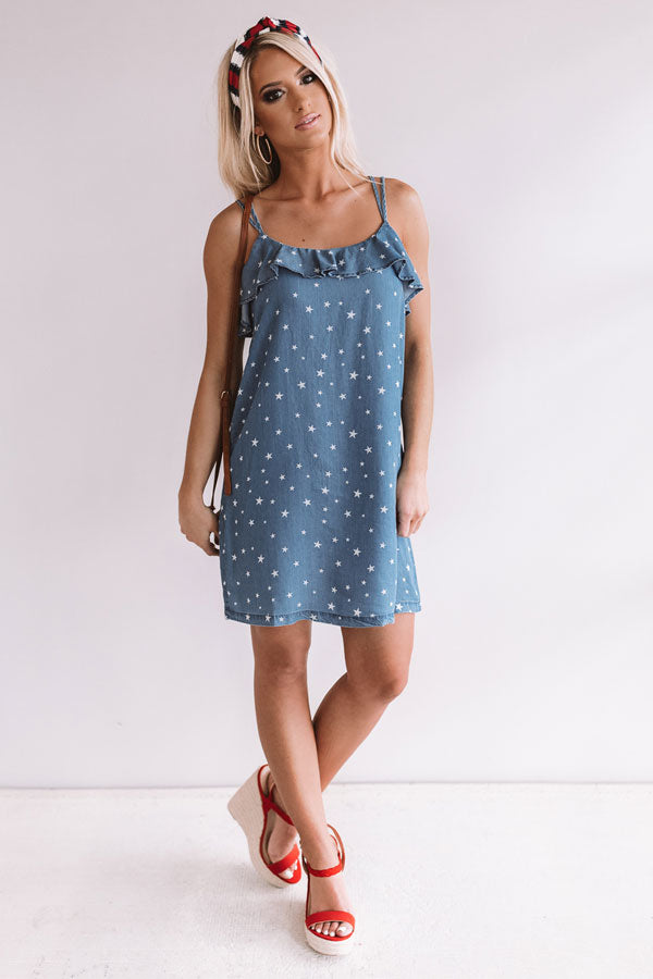 Rising Star Chambray Shift Dress Image - 1