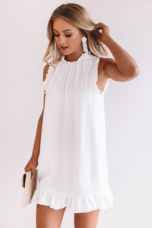 Yachts and Kisses Shift Dress in White Image - 3