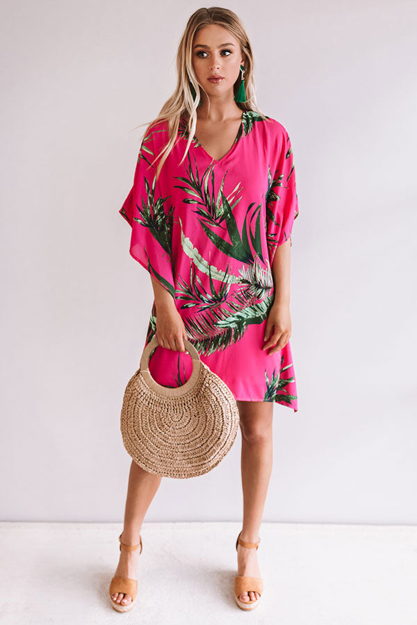 Travel Guide Floral Shift Dress in Hot Pink – Impressions Online Boutique