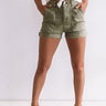 The Baker High Waist Shorts in Olive Image - 1