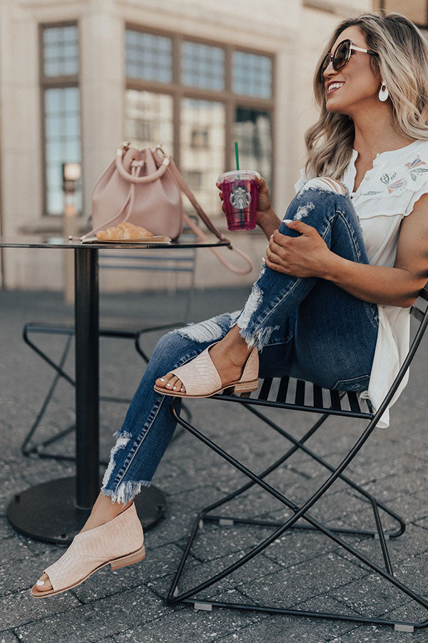 The Drew Flat In Light Peach Image - 2