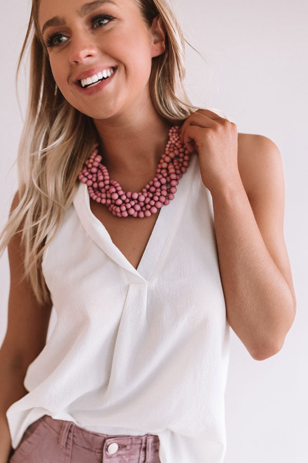 Beyond Happy Necklace In Blush Image - 2