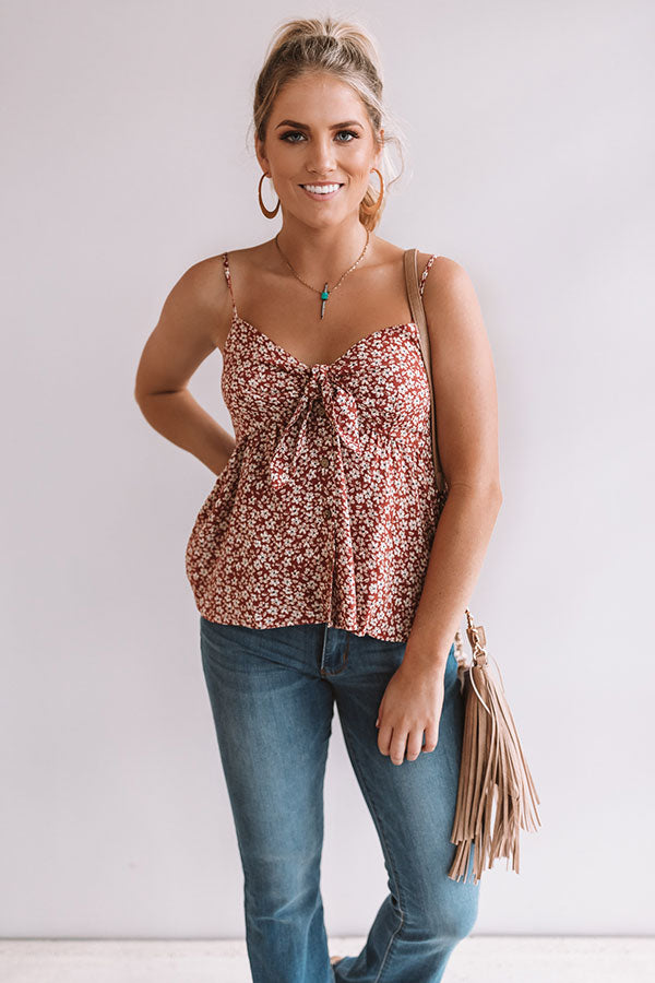 Wild Flowers And Whimsy Shift Tank In Rustic Rose Image - 1