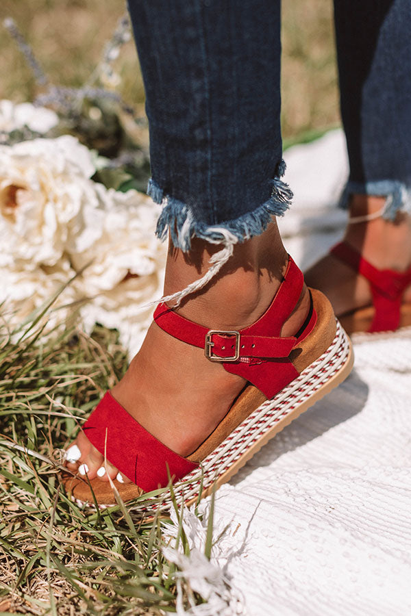 The Evalina Espadrille In Red Image - 5