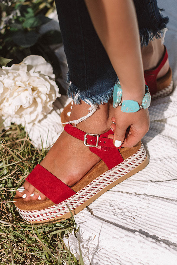 The Evalina Espadrille In Red Image - 1