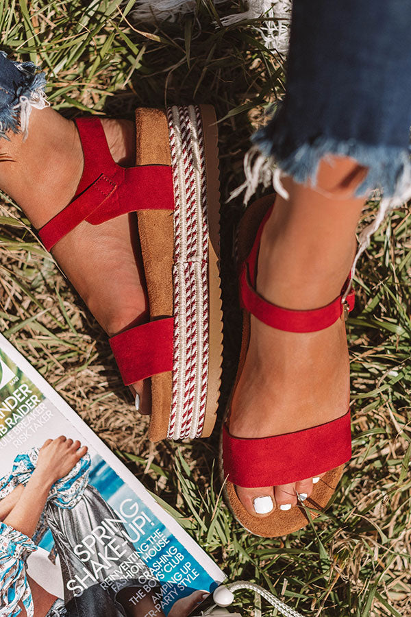 The Evalina Espadrille In Red Image - 3