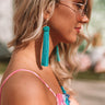 Cabanas And Cocktails Tassel Earrings In Turquoise Image - 1