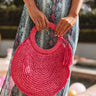 Amalfi Adventure Woven Tote in Hot Pink Image - 1