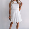 Dreamy Celebration Pleated Dress In White Image - 1