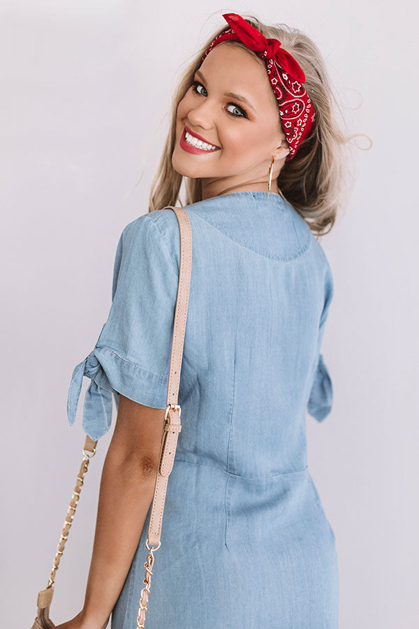 The Social Life Chambray Dress Image - 5