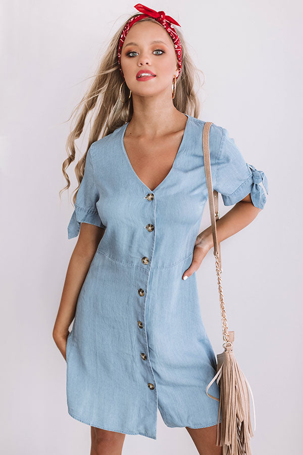 The Social Life Chambray Dress Image - 2