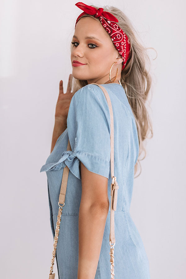 The Social Life Chambray Dress Image - 3
