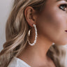 Set The Stage Hoop Earrings in Clear Image - 1