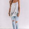 Warmer Days Lace Trim Tank In Grey Image - 1