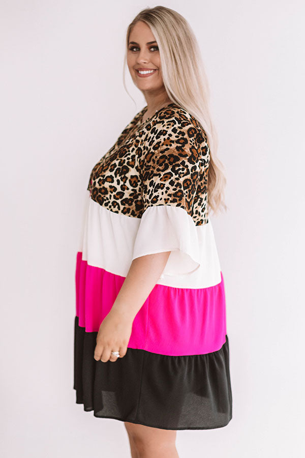 Frills and Thrills Babydoll Dress in Leopard Curves Image - 2