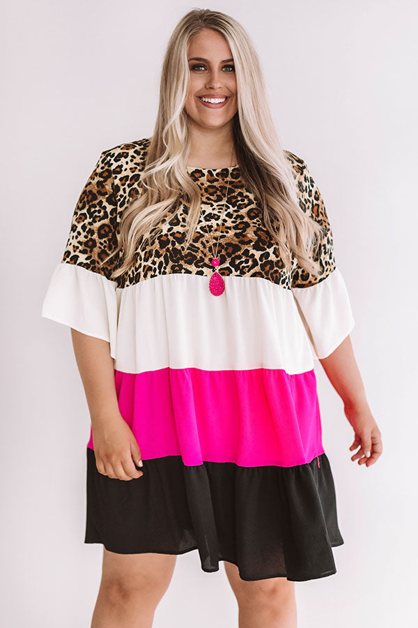 Frills and Thrills Babydoll Dress in Leopard Curves Image - 1