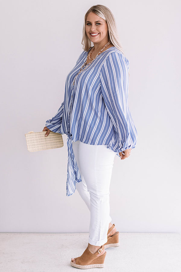Chic In San Francisco Shift Top In Ocean Blue  Curves Image - 4