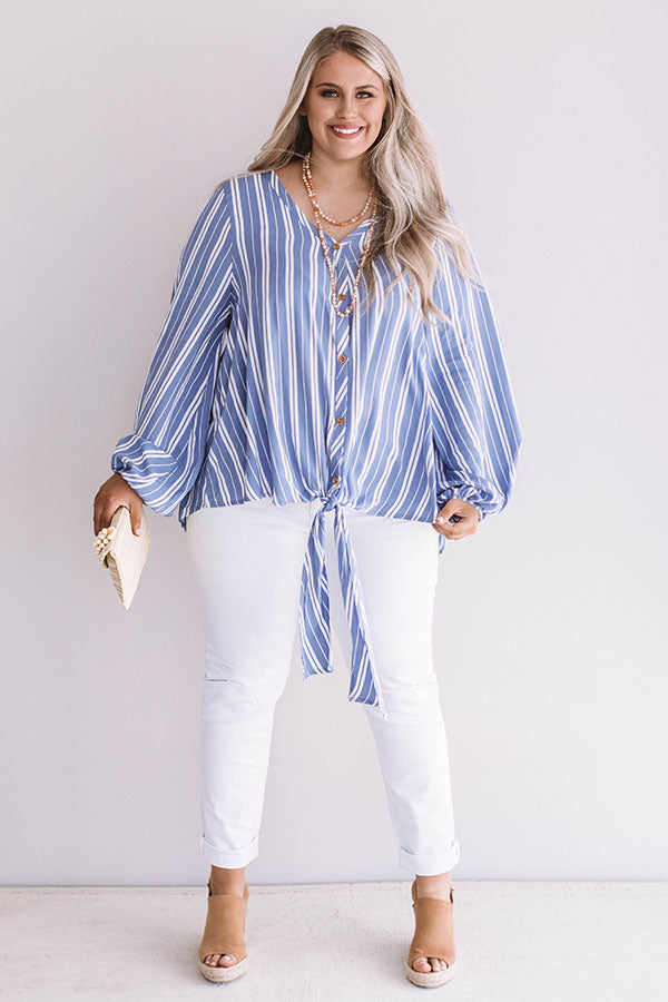 Chic In San Francisco Shift Top In Ocean Blue  Curves Image - 1