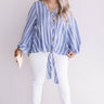 Chic In San Francisco Shift Top In Ocean Blue  Curves Image - 1