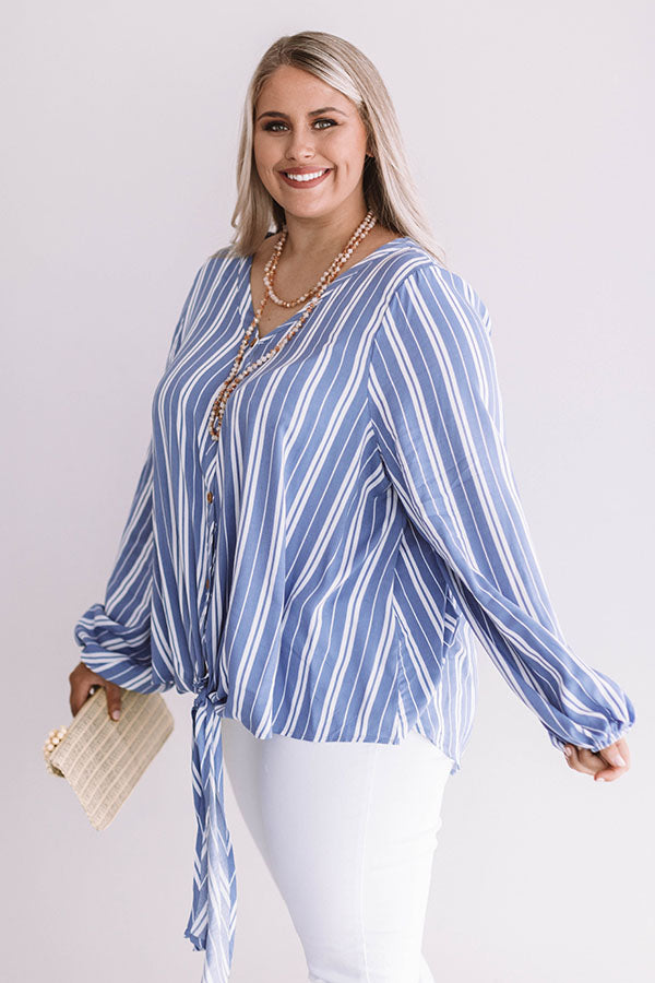 Chic In San Francisco Shift Top In Ocean Blue  Curves Image - 3