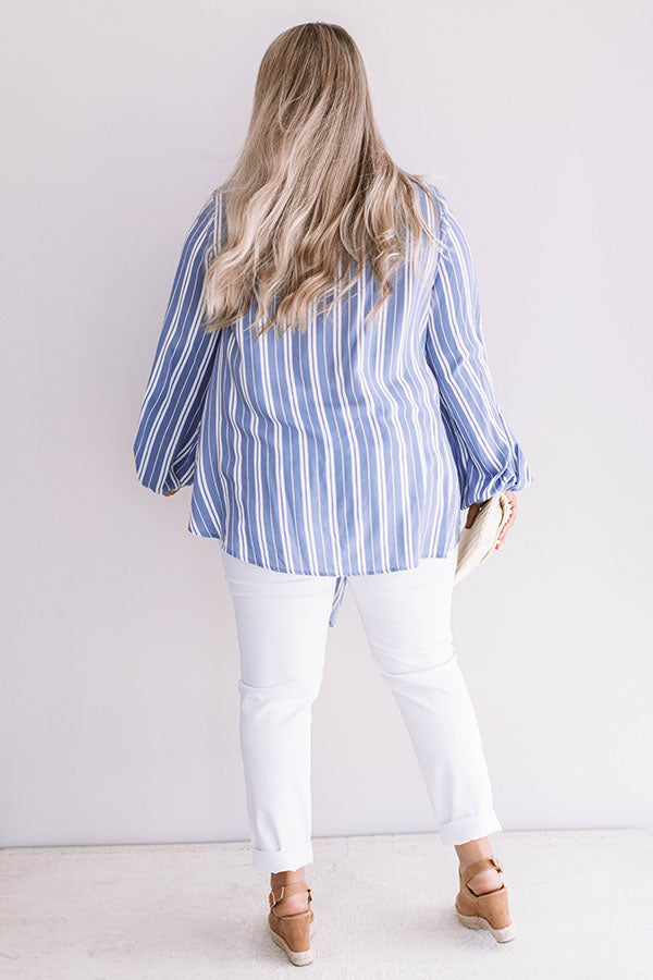 Chic In San Francisco Shift Top In Ocean Blue  Curves Image - 5