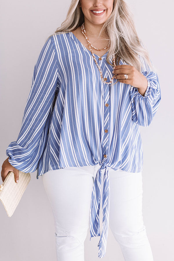 Chic In San Francisco Shift Top In Ocean Blue  Curves Image - 2