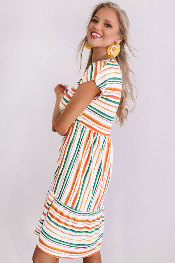 Sunny Vibes Only Babydoll Dress In Green Image - 4