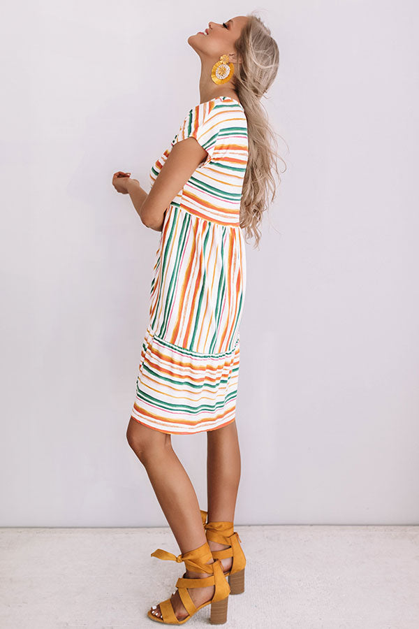 Sunny Vibes Only Babydoll Dress In Green Image - 5