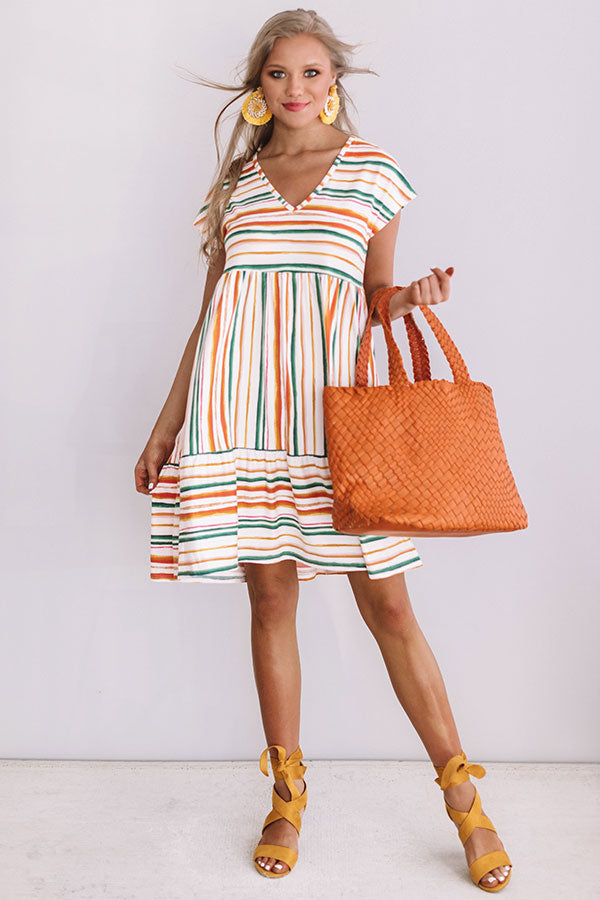 Sunny Vibes Only Babydoll Dress In Green Image - 1