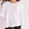 Lounge About Twist Back Top in White Image - 1