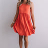 Beach Vibes Babydoll Dress In Coral Image - 1