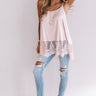 Warmer Days Lace Trim Tank In Rose Quartz Image - 1
