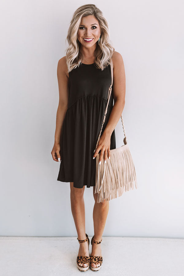 Beach Vibes Babydoll Dress In Black – Impressions Online Boutique
