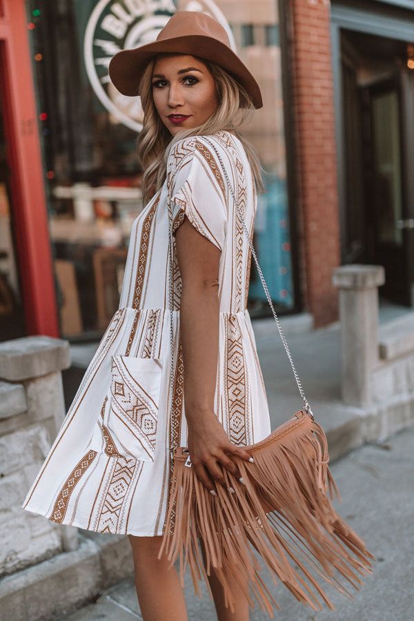 Chic In Santa Cruz Shift Dress in Mustard Image - 2